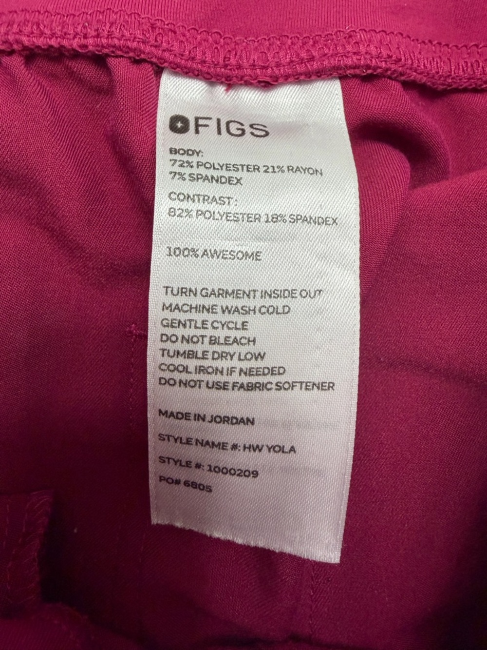 Figs High Waisted Yola Scrub Pants (Size  XXS) - Picture 7 of 8